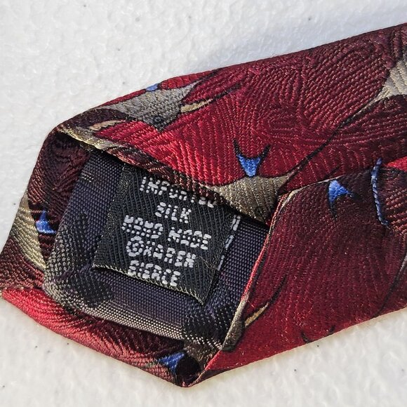 The Nature Conservancy Angelfish Mens Silk Dress Tie Red Fishing Beach 59X4 - Picture 5 of 8